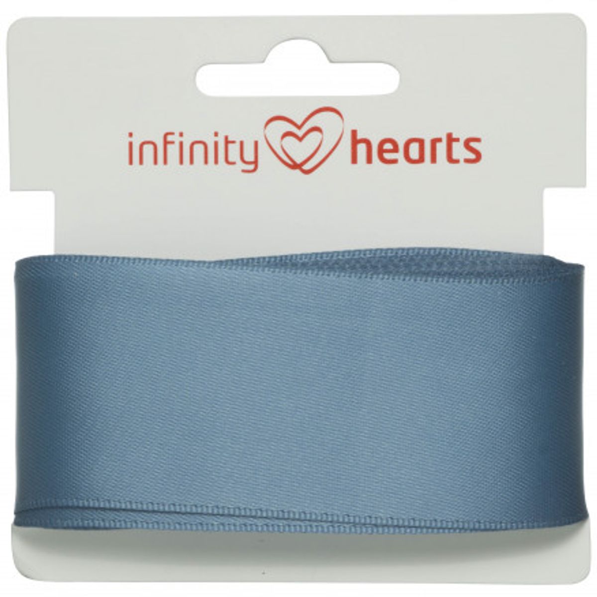 Infinity Hearts Satinbånd Dobbeltsidet 38mm 338 Blå - 5m