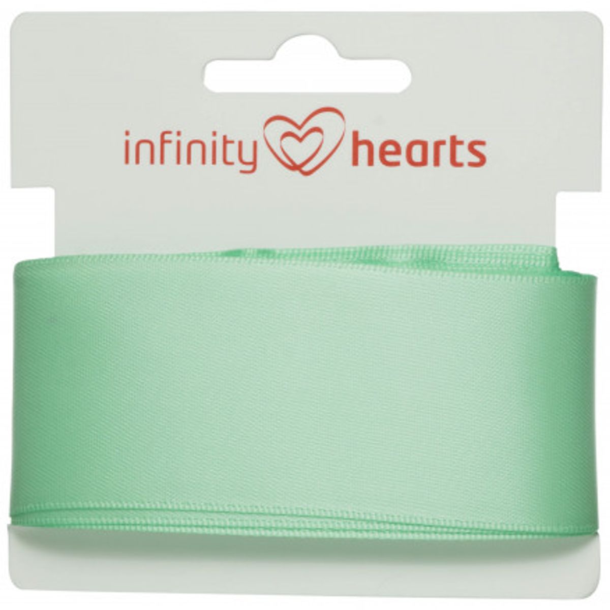 Infinity Hearts Satinbånd Dobbeltsidet 38mm 530 Mint - 5m