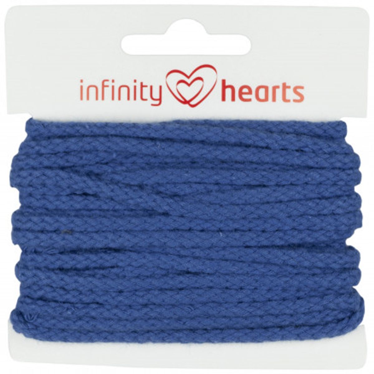 Infinity Hearts Anoraksnor Bomuld rund 3mm 650 Blå - 5m