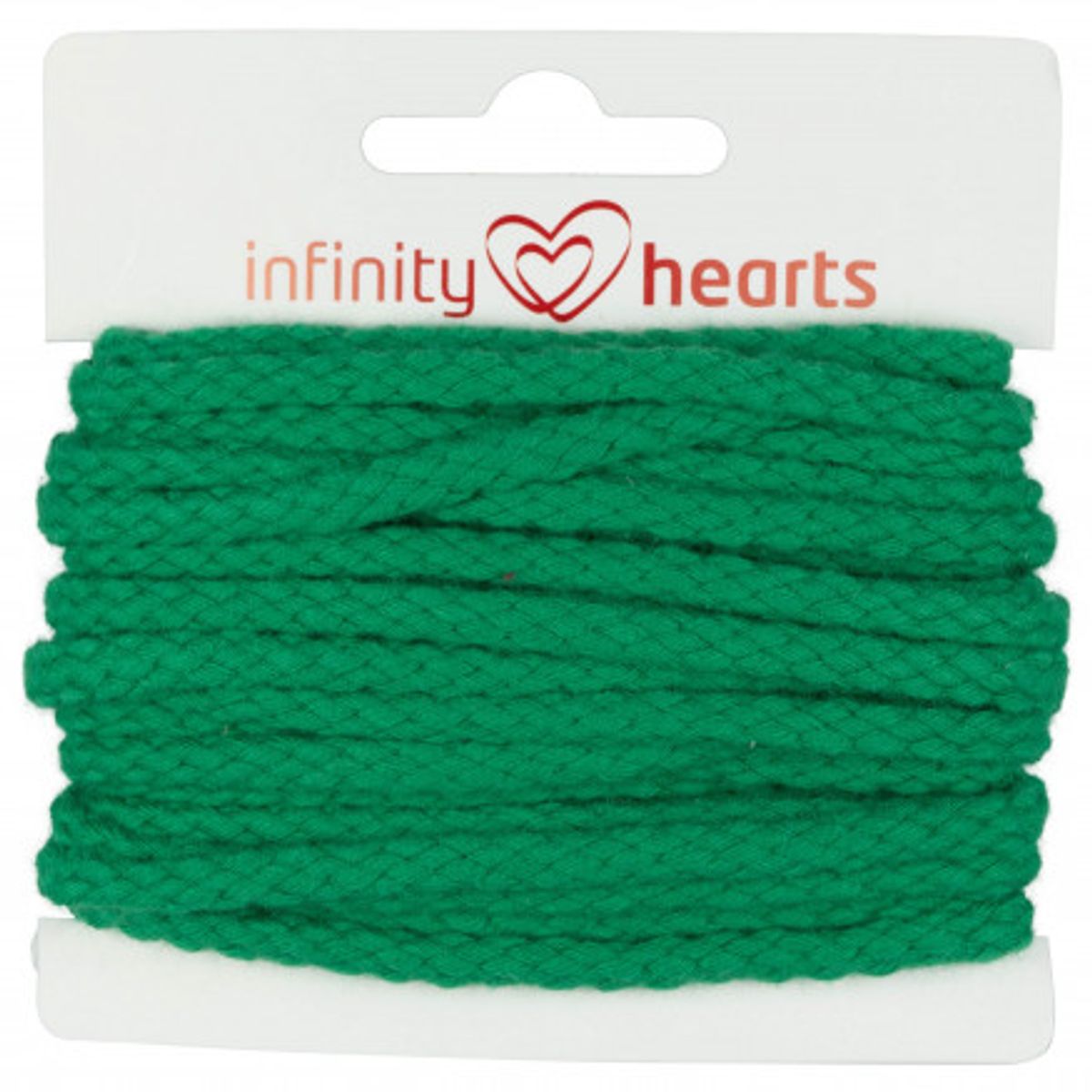 Infinity Hearts Anoraksnor Bomuld rund 5mm 720 Lys Grøn - 5m