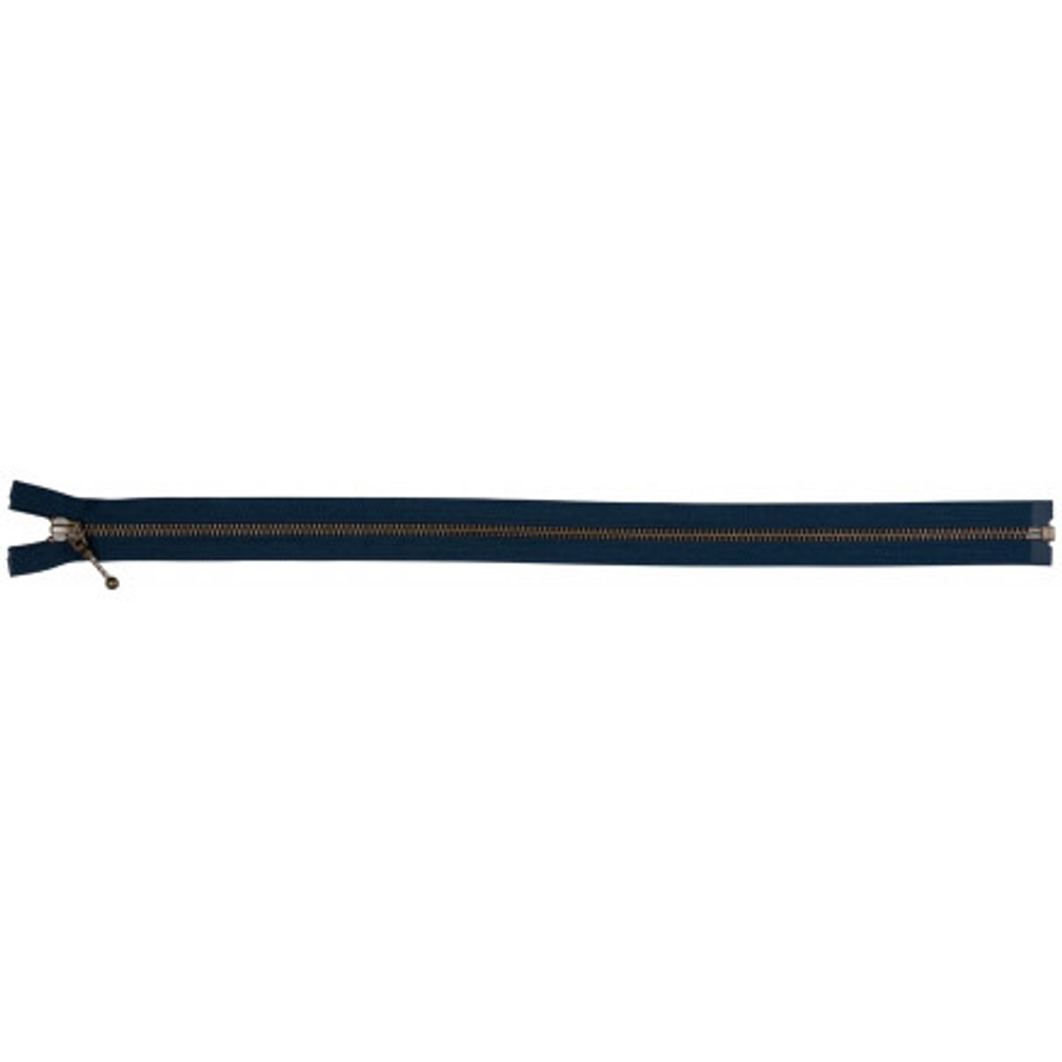 YKK Delbar Lynlås Antik Messing Marineblå 6mm - 45cm