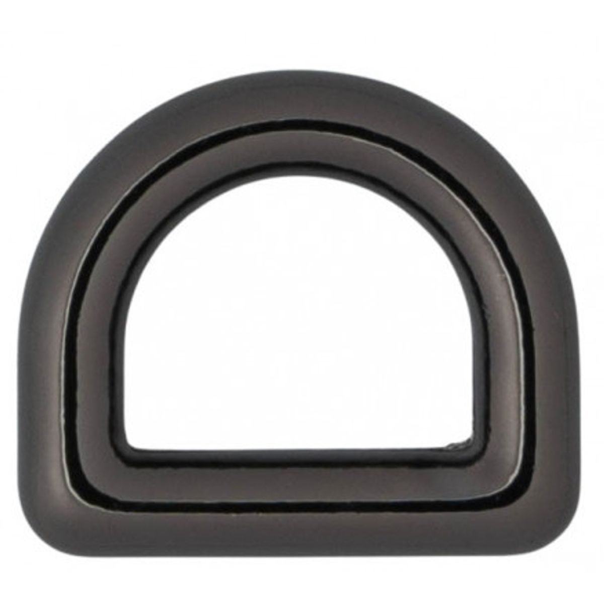 Infinity Hearts D-Ring Messing Gunmetal 12x12mm - 5 stk