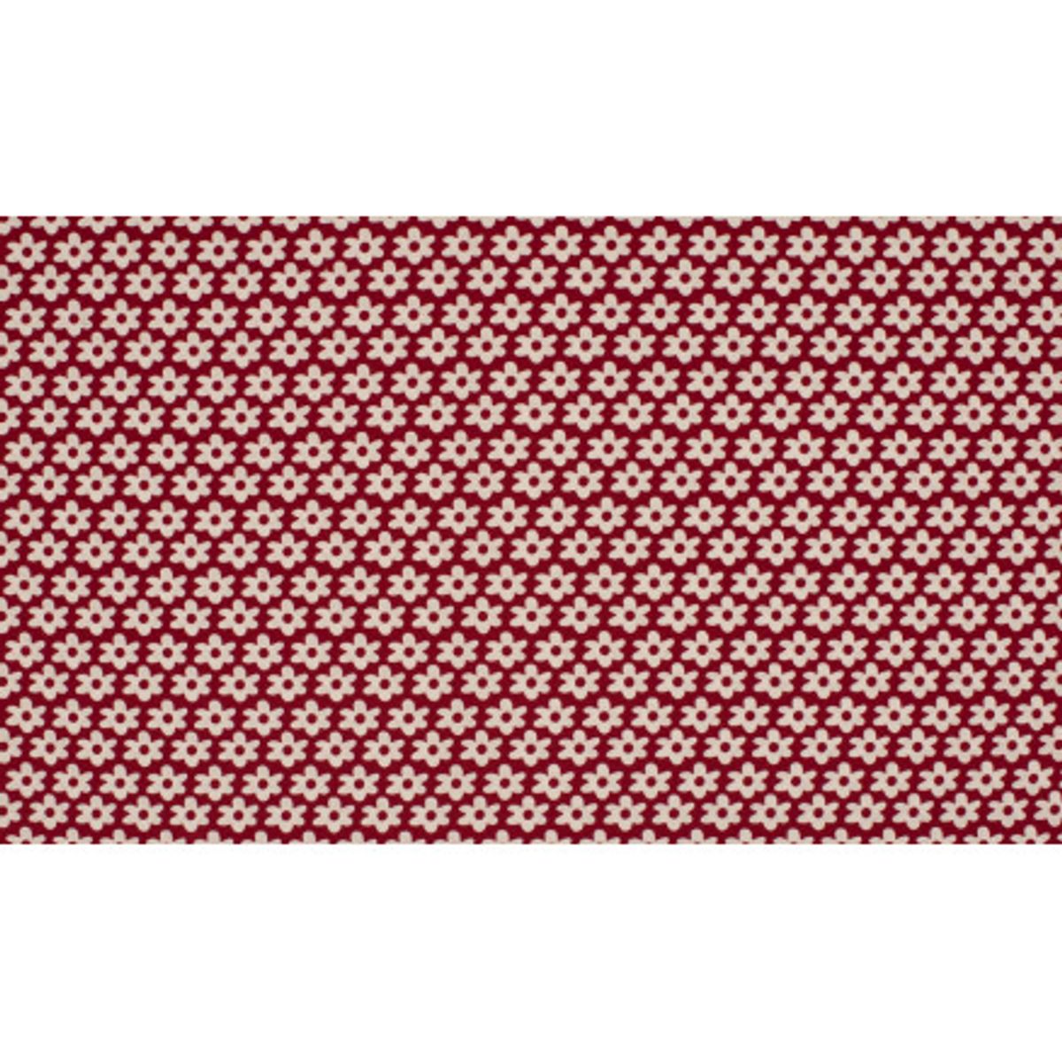 Minimals Bomuldspoplin Stof Print 18 Flower Bordo 145cm - 50cm