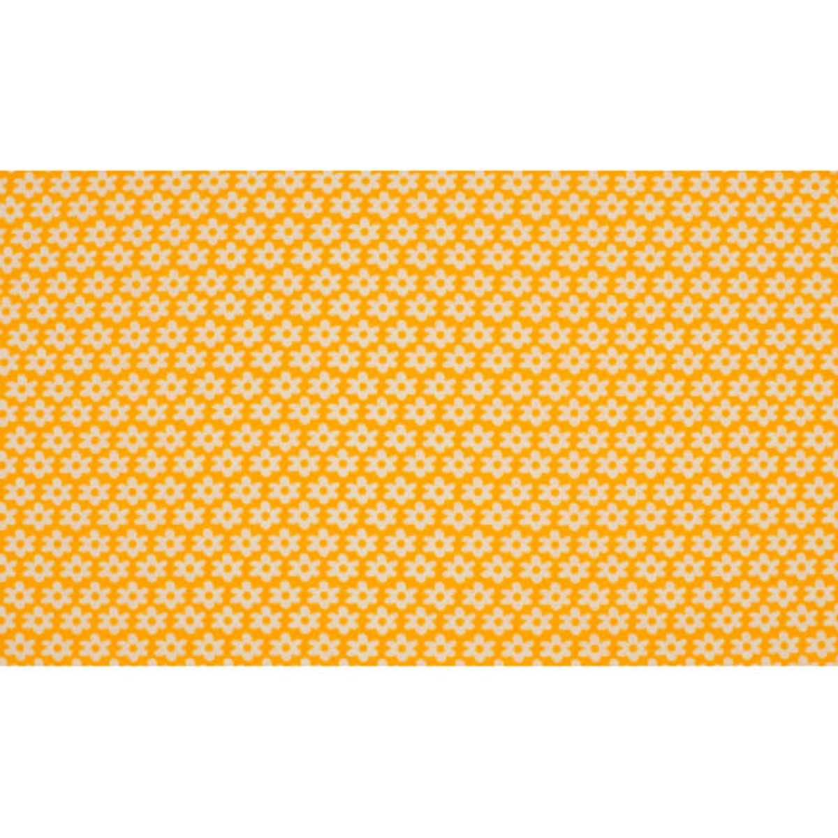 Minimals Bomuldspoplin Stof Print 31 Flower Yellow 145cm - 50cm