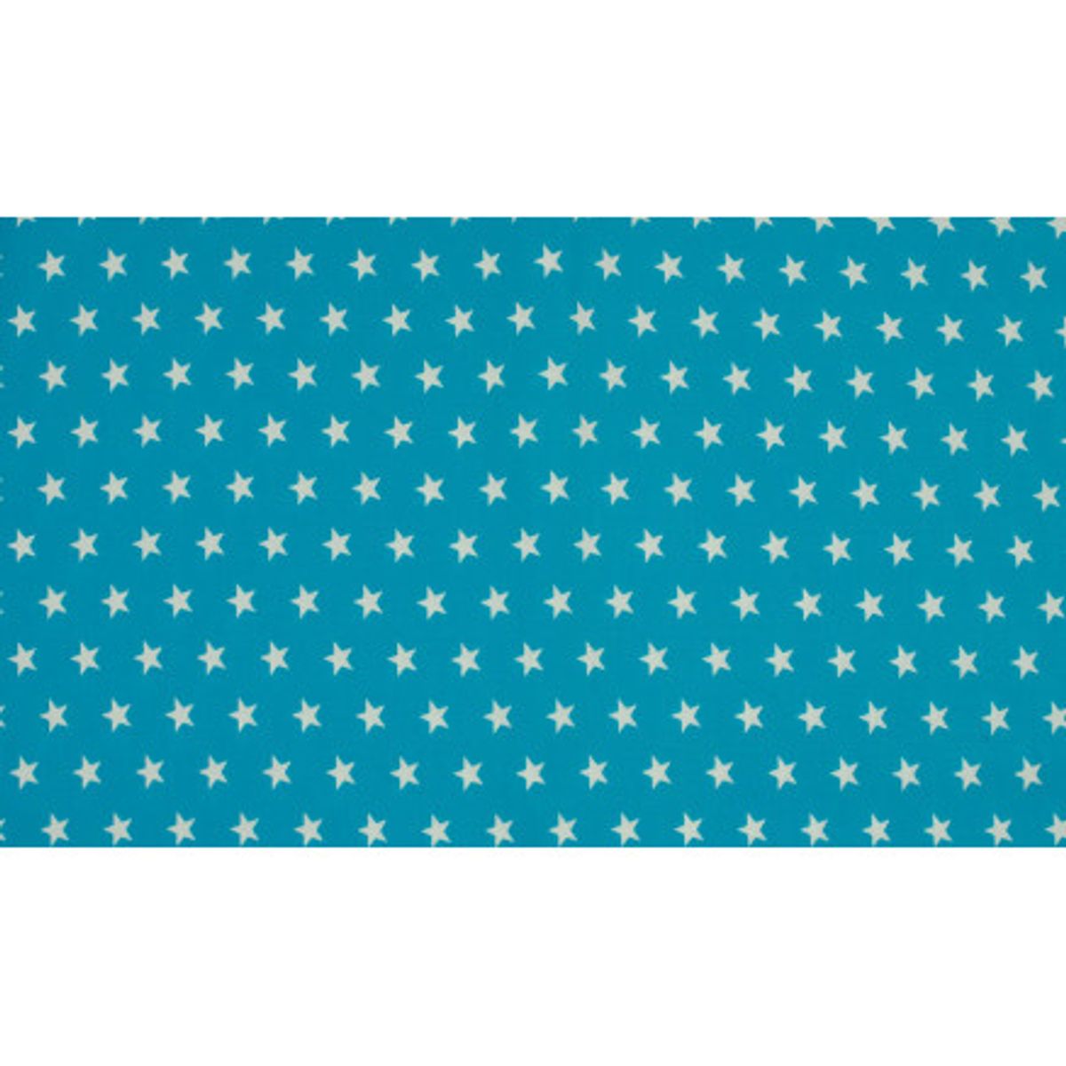 Minimals Bomuldspoplin Stof Print 104 Star Aqua 145cm - 50cm