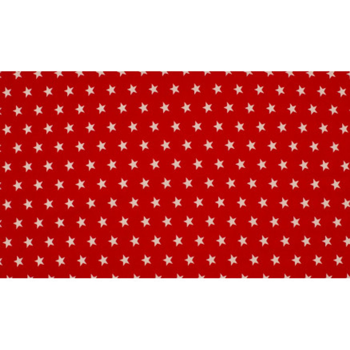 Minimals Bomuldspoplin Stof Print 115 Star Red 145cm - 50cm