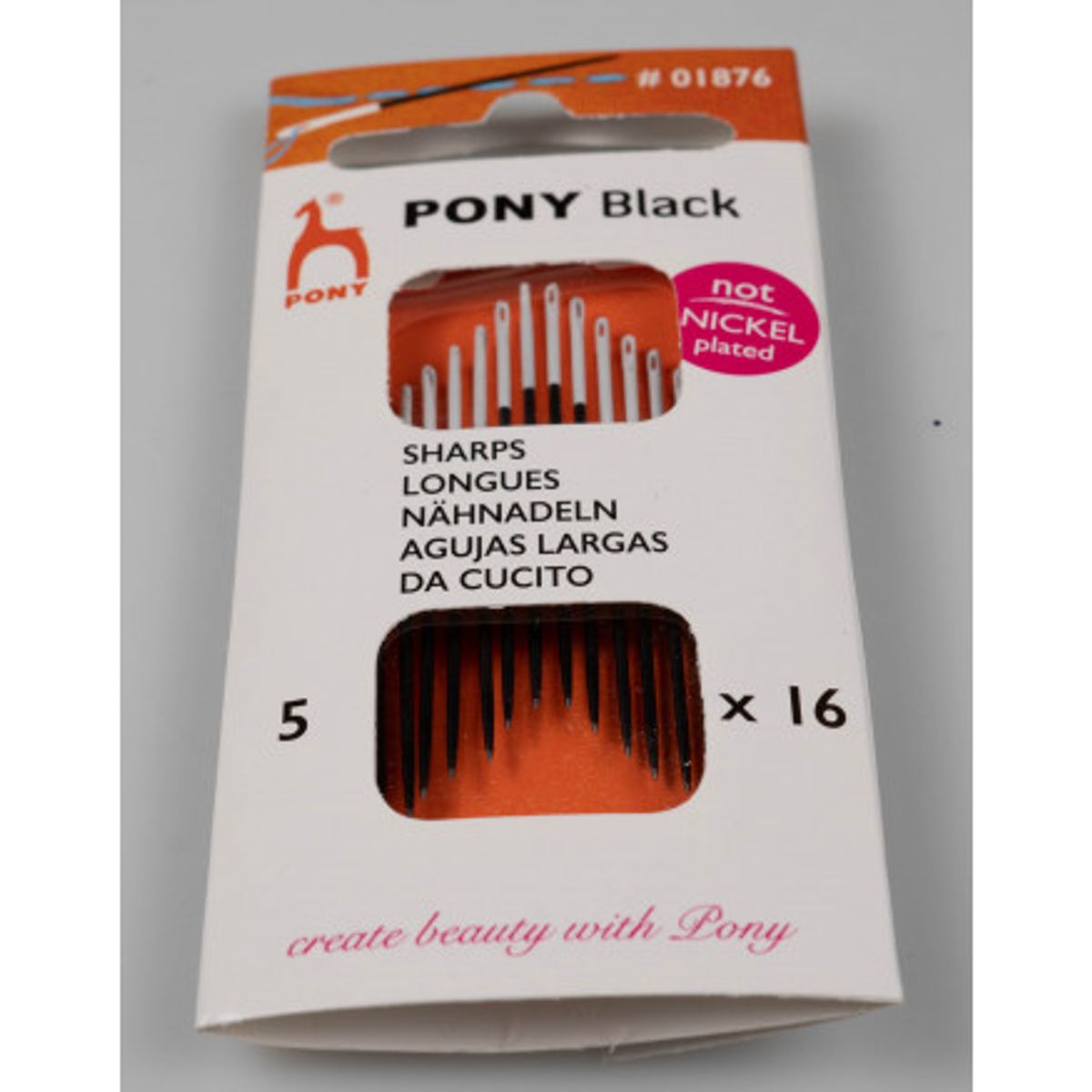 Pony Black Synåle Str. 5 - 16 stk