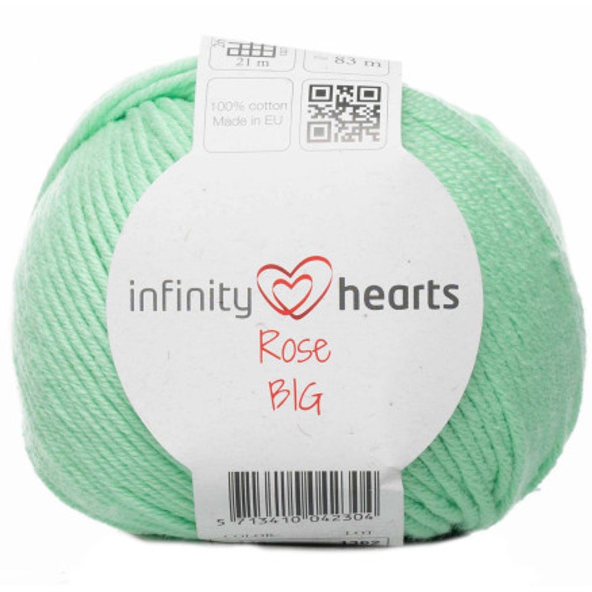 Infinity Hearts Rose Big Garn 140 Mintgrøn