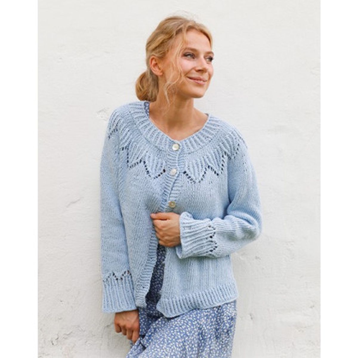 Echo Mountain Cardigan by DROPS Design - Cardigan Strikkeopskrift str. - Large