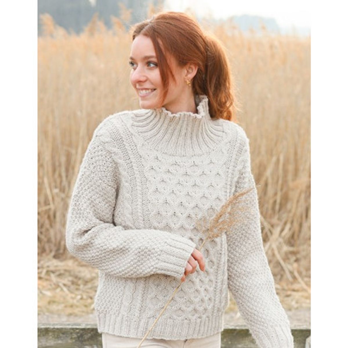 Sweet Honeycomb Jumper by DROPS Design - Bluse Strikkeopskrift str. S - X-Large