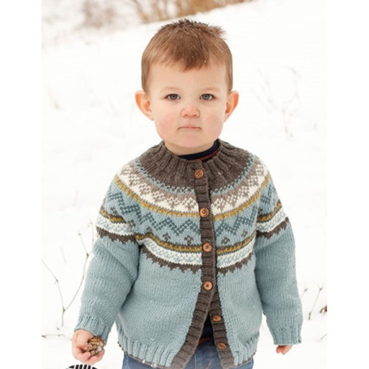 Edge of the Woods Jacket by DROPS Design - Cardigan Strikkeopskrift st - 9/10 år