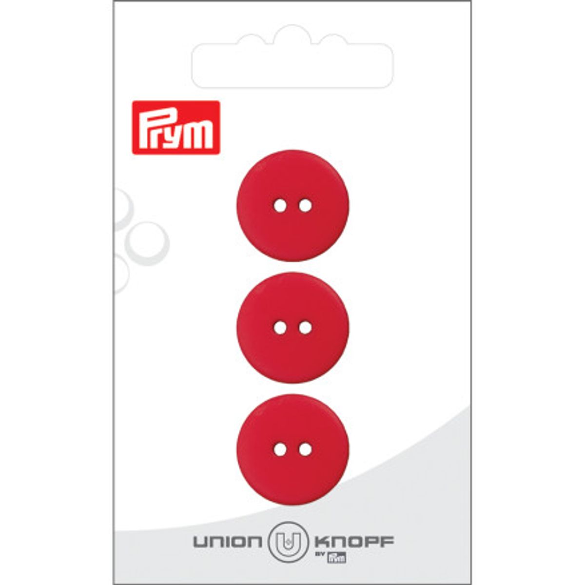 Prym Flad Plastikknap Rød 18mm - 3 stk