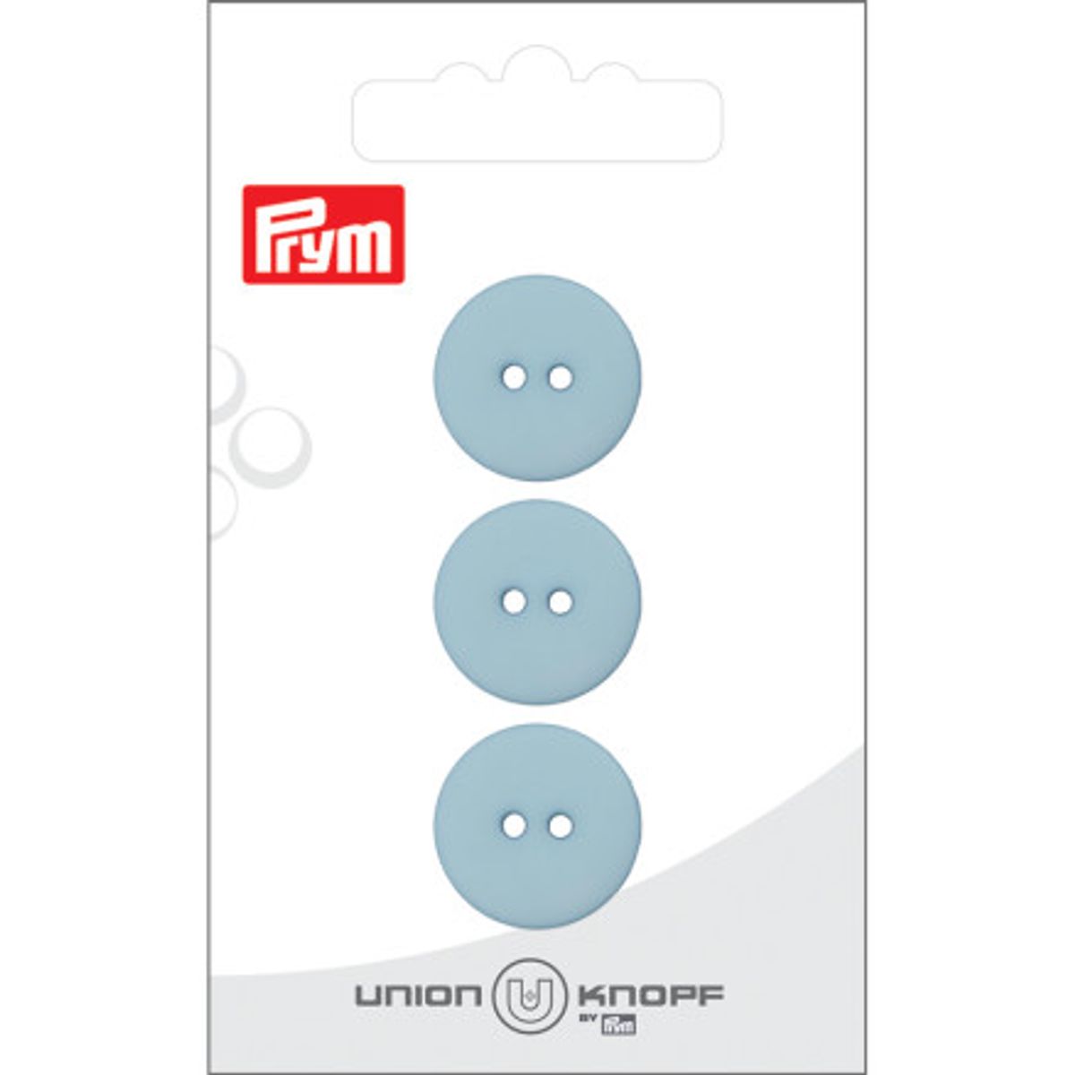 Prym Flad Plastikknap Lyseblå 18mm - 3 stk