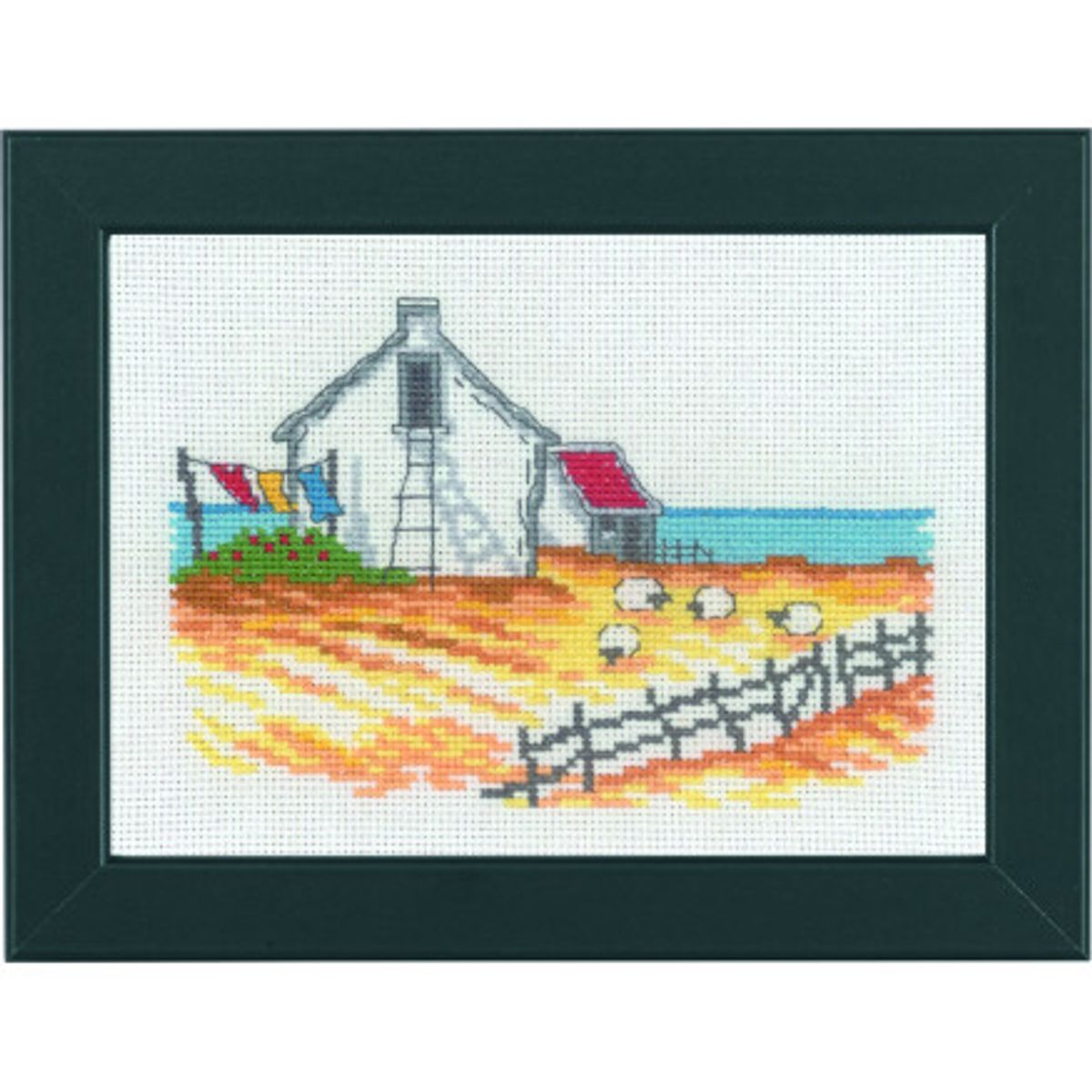 Permin Broderikit Får på stranden 18x13cm