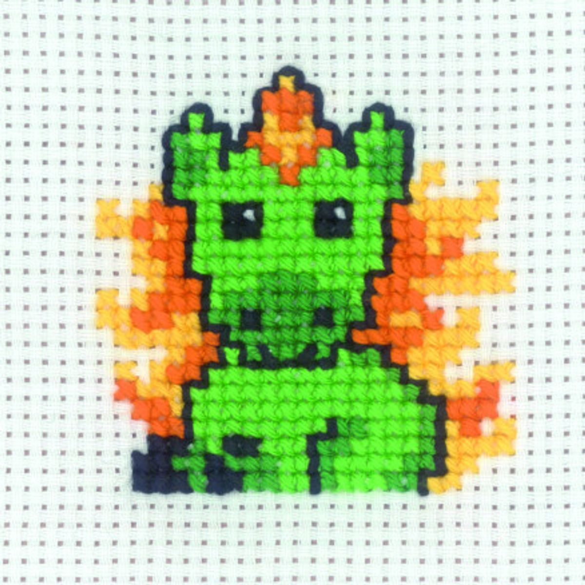 Permin Broderikit Unicorn grøn 8x8cm