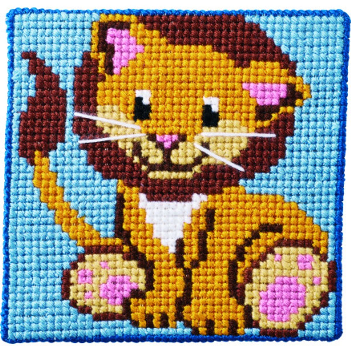 Permin Broderikit Børnestramaj Løve 25x25cm