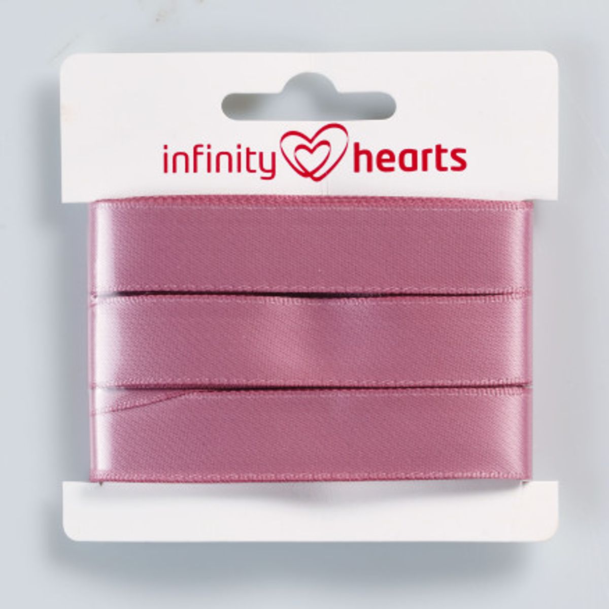 Infinity Hearts Satinbånd Dobbeltsidet 15mm 158 Gammelrosa - 5m