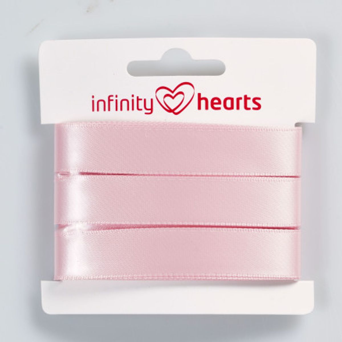 Infinity Hearts Satinbånd Dobbeltsidet 15mm 117 Lys Pink - 5m