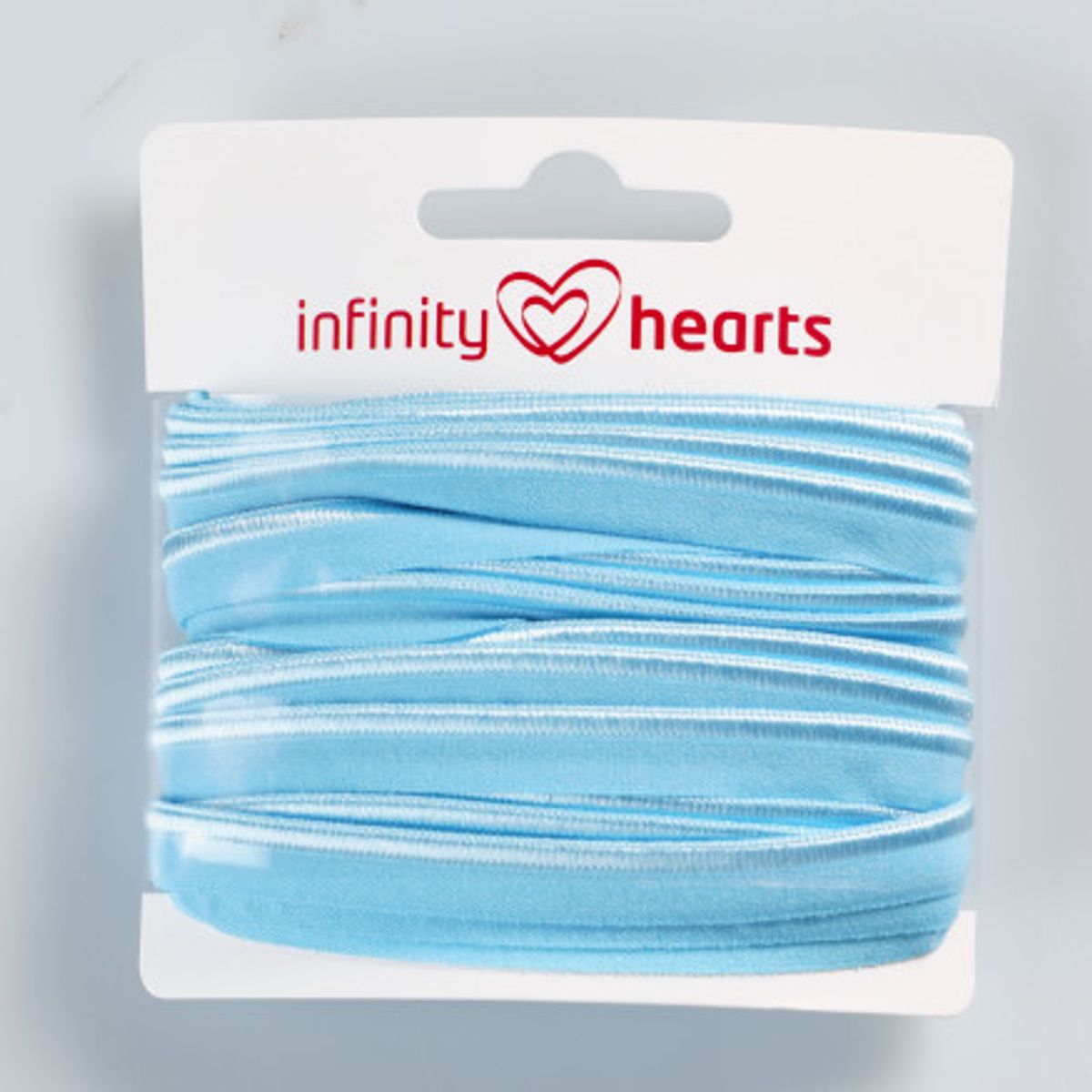 Infinity Hearts Pipingbånd Stretch 10mm 311 Lys Blå - 5m