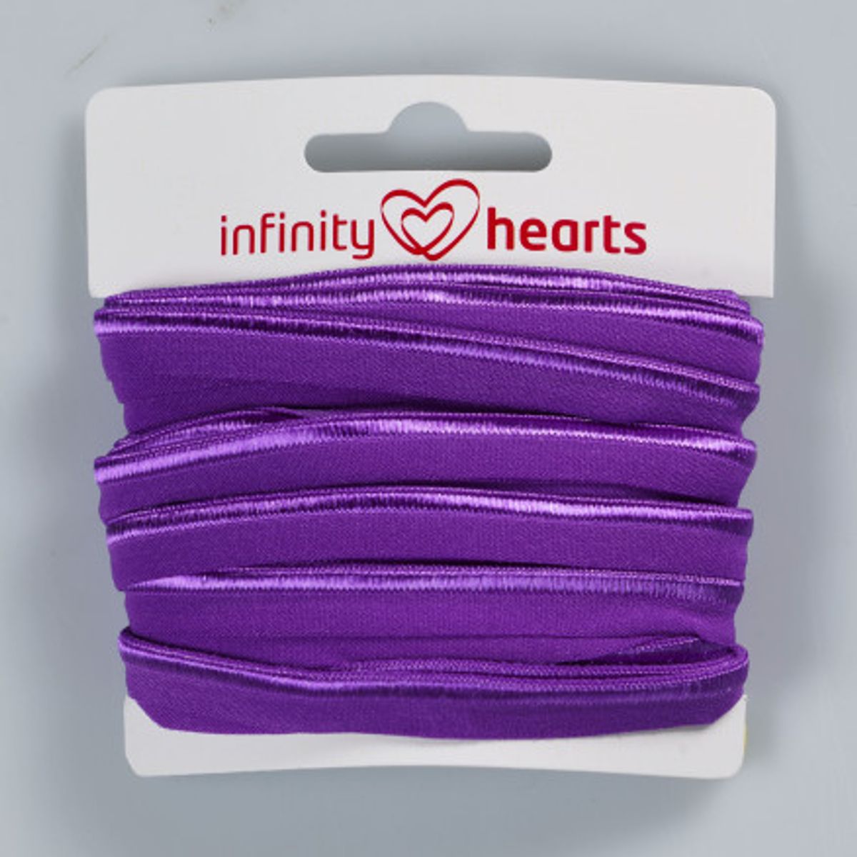 Infinity Hearts Pipingbånd Stretch 10mm 465 Lilla - 5m