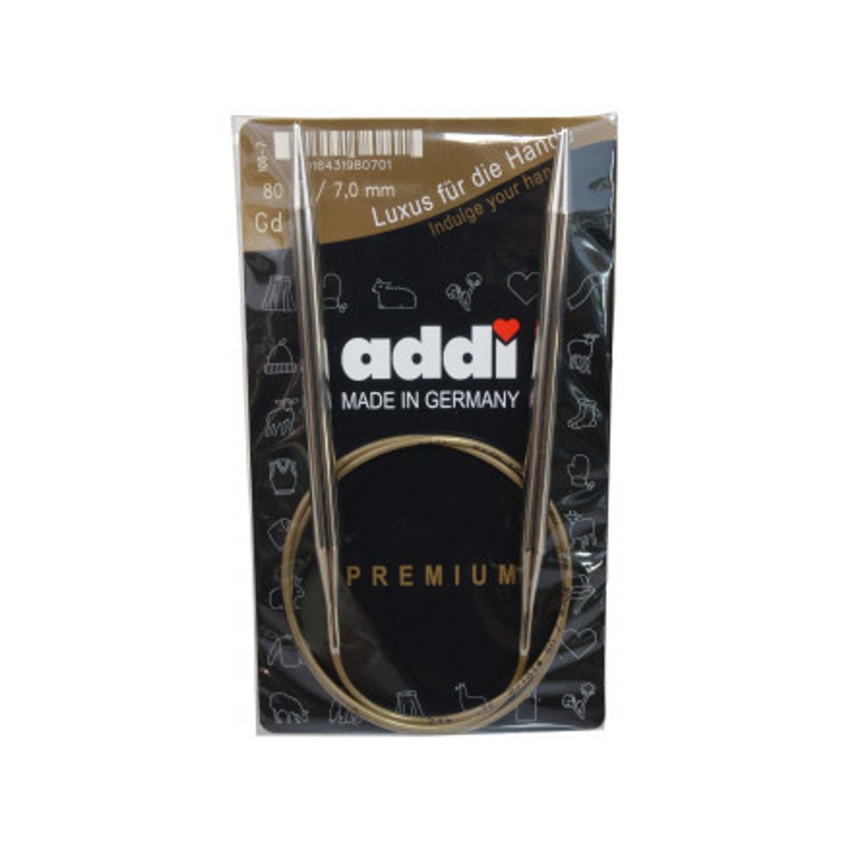 Addi Turbo Rundpinde Messing 80cm 7,00mm / 31.5in US10 ¾