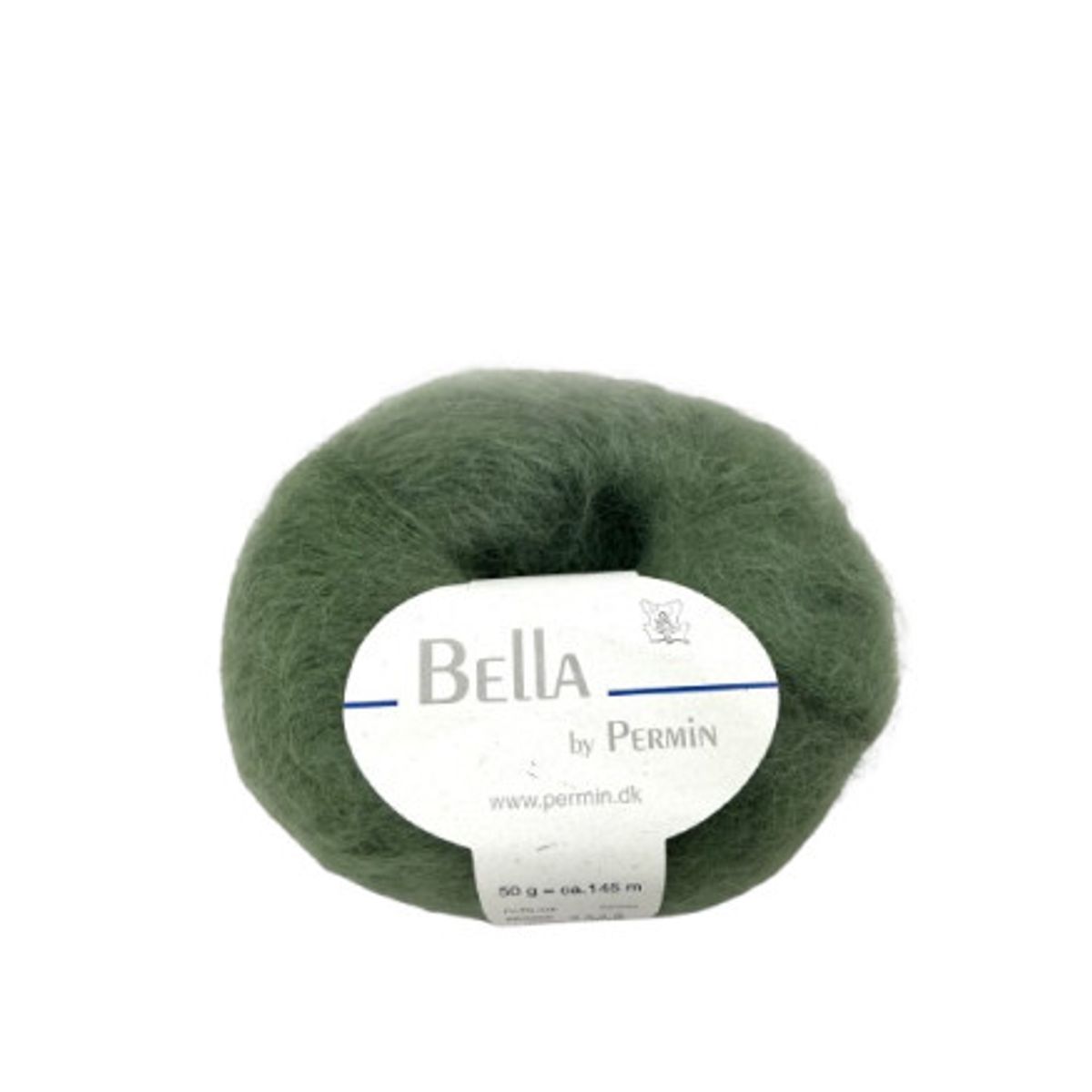 Permin Bella Mohair Garn 87 Mosgrøn