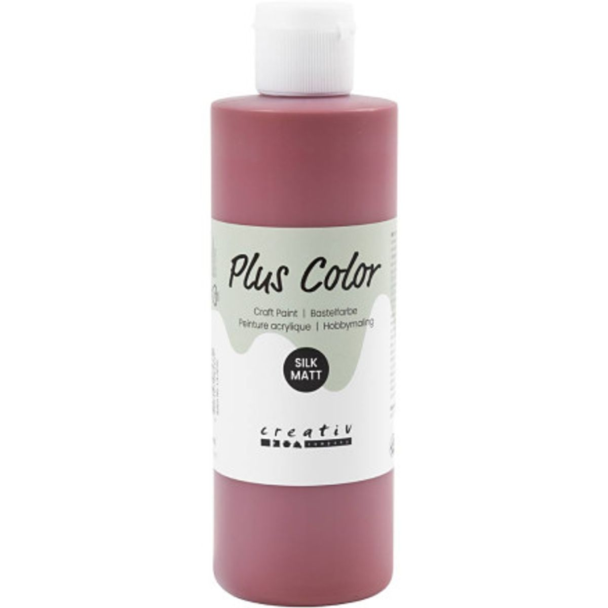 Plus Color Hobbymaling, gl. rød, 250ml/ 1 fl.