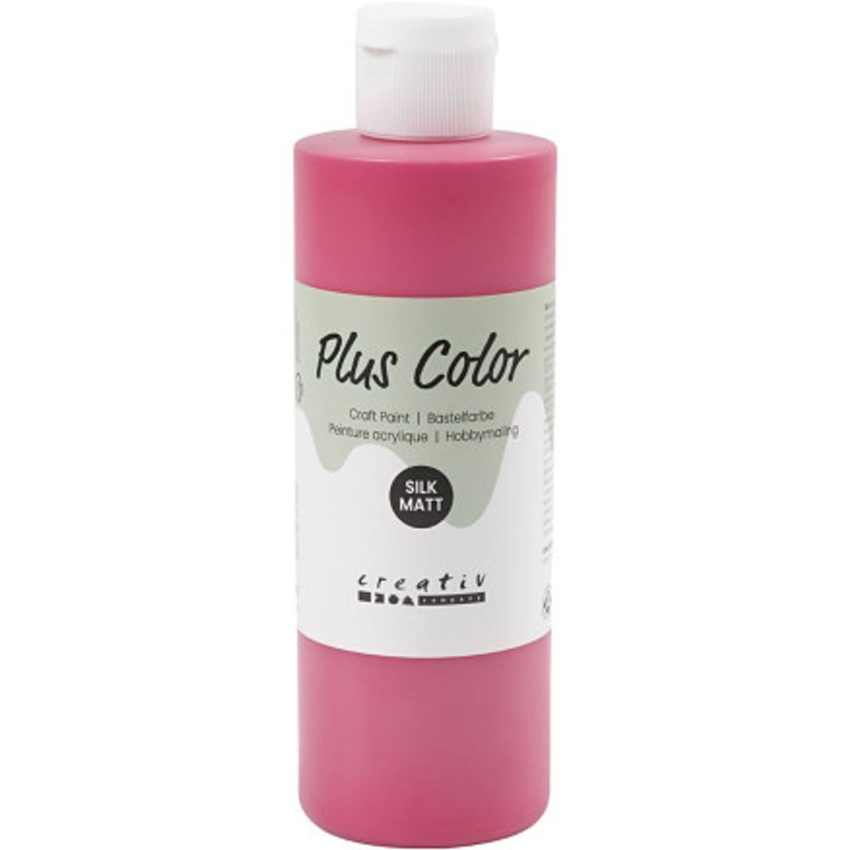 Plus Color Hobbymaling, primær rød, 250ml/ 1 fl.