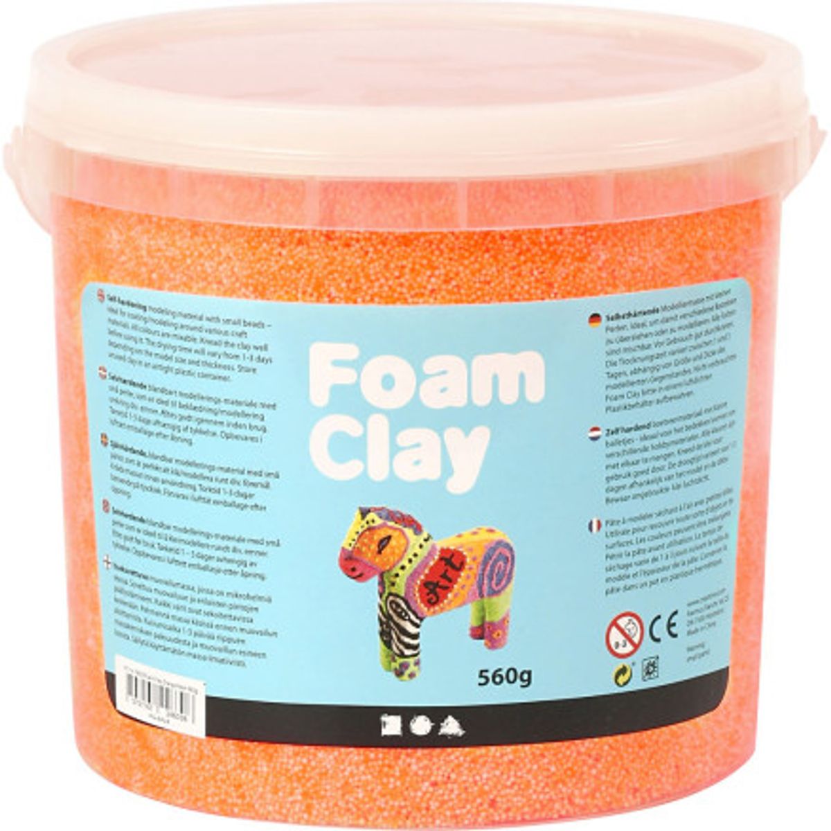 Foam Clay ®, neon orange, 560g/ 1 spand