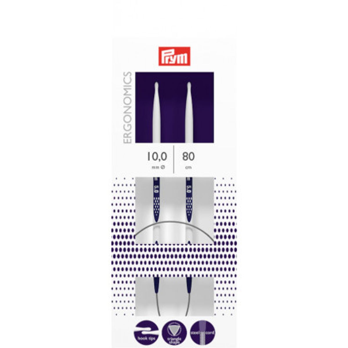 Prym Ergonomics Rundpinde Plast 80cm 10,00mm / 31.5in US15