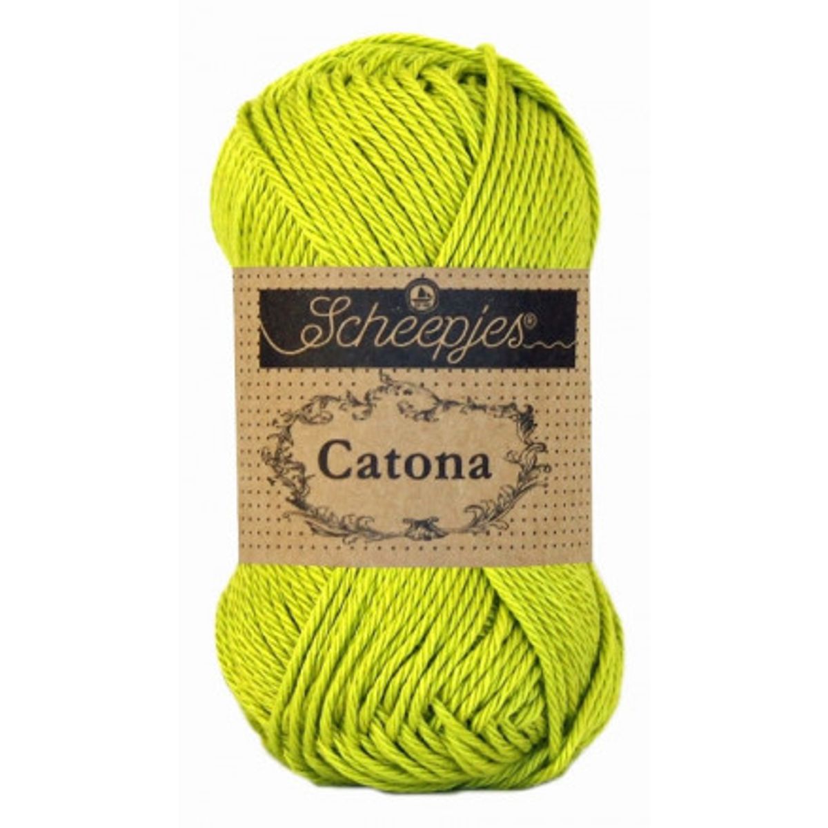 Scheepjes Catona Garn Unicolor 245 Green Yellow