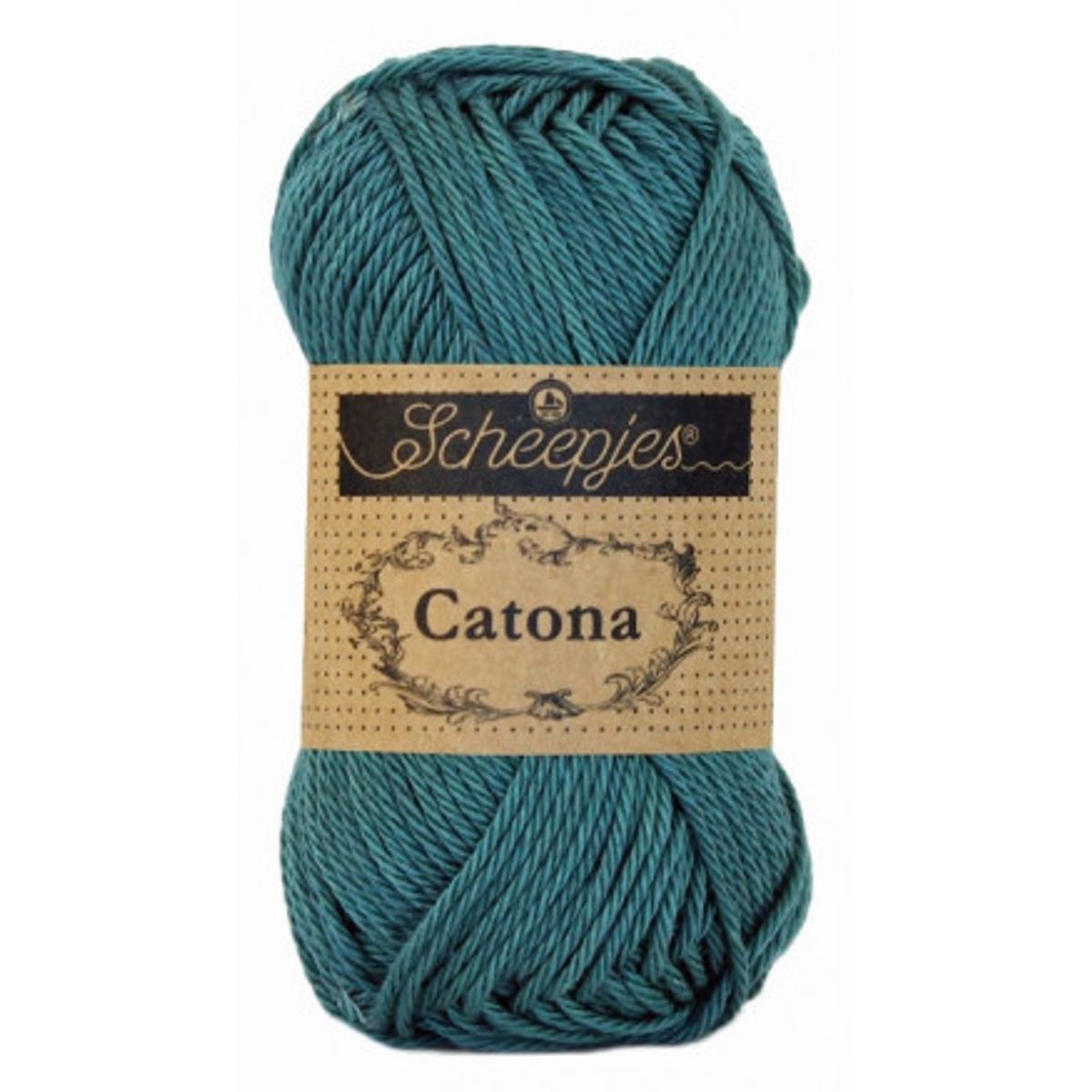 Scheepjes Catona Garn Unicolor 391 Deep Ocean Green