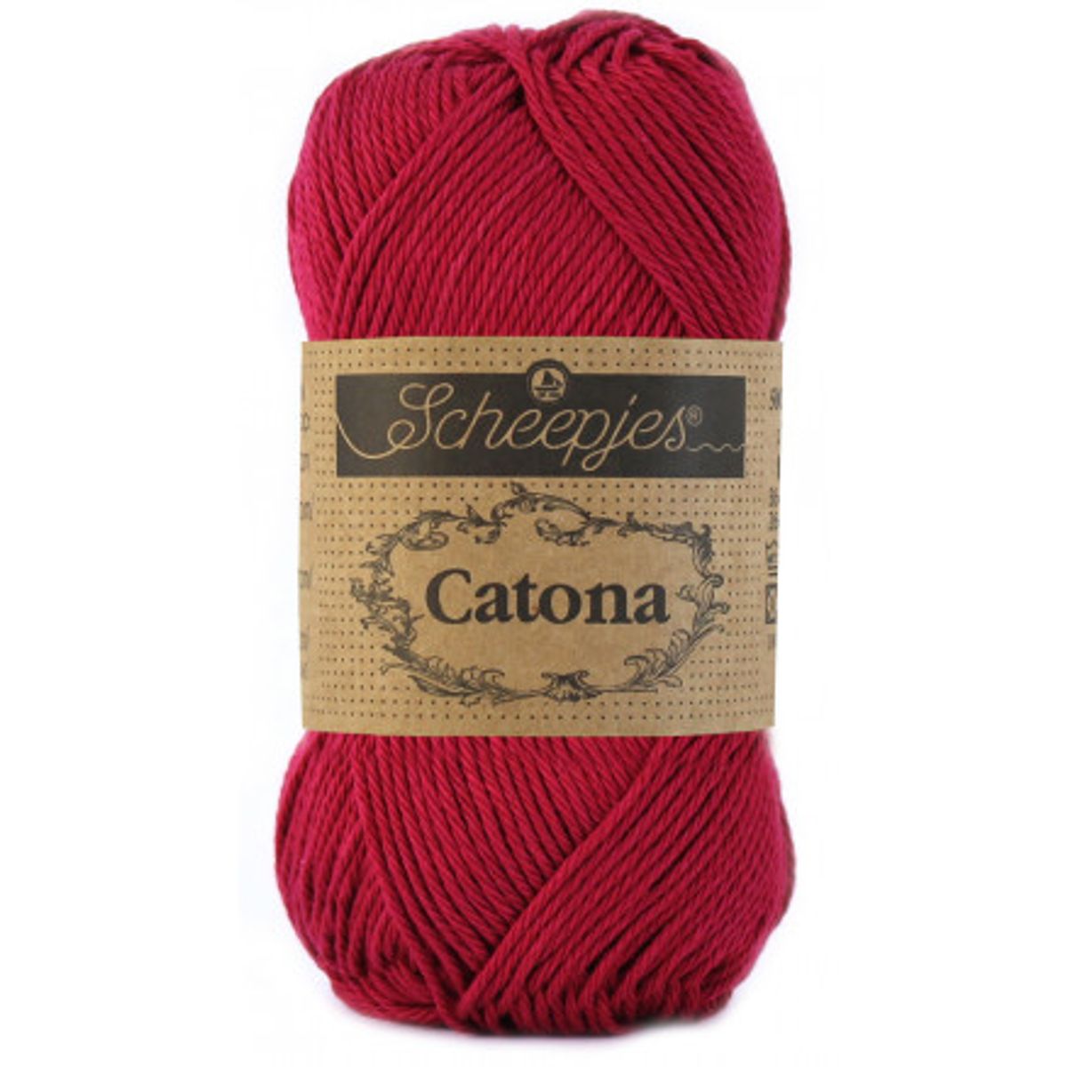 Scheepjes Catona Garn Unicolor 517 Ruby