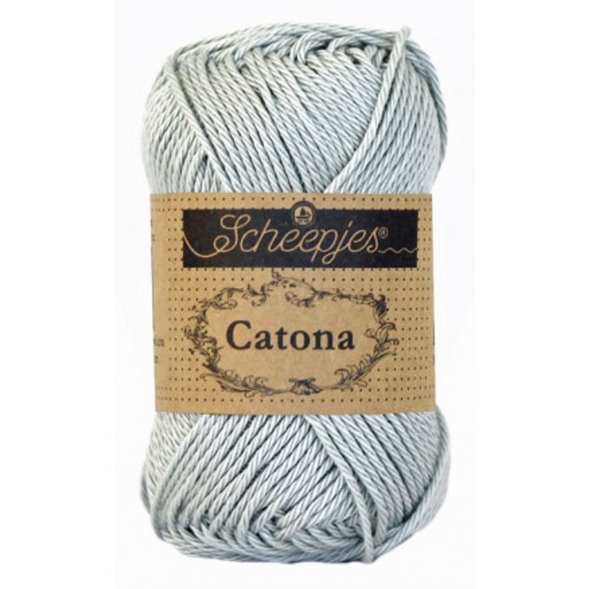 Scheepjes Catona Garn Unicolor 172 Light Silver