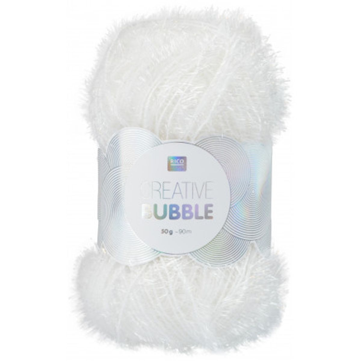 Rico Creative Bubble Garn Unicolor 001 Hvid