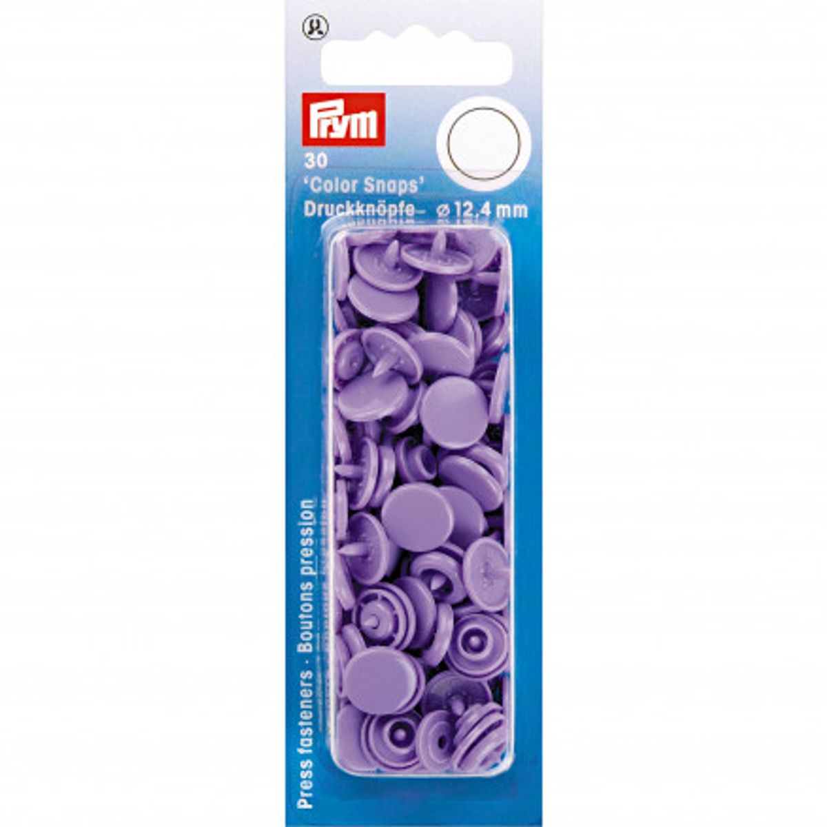 Prym Color Snaps Trykknapper Plast Rund Lavendel 12,4mm - 30 stk