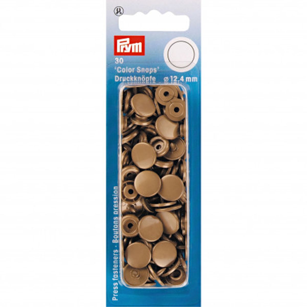 Prym Color Snaps Trykknapper Plast Rund Guld 12,4mm - 30 stk