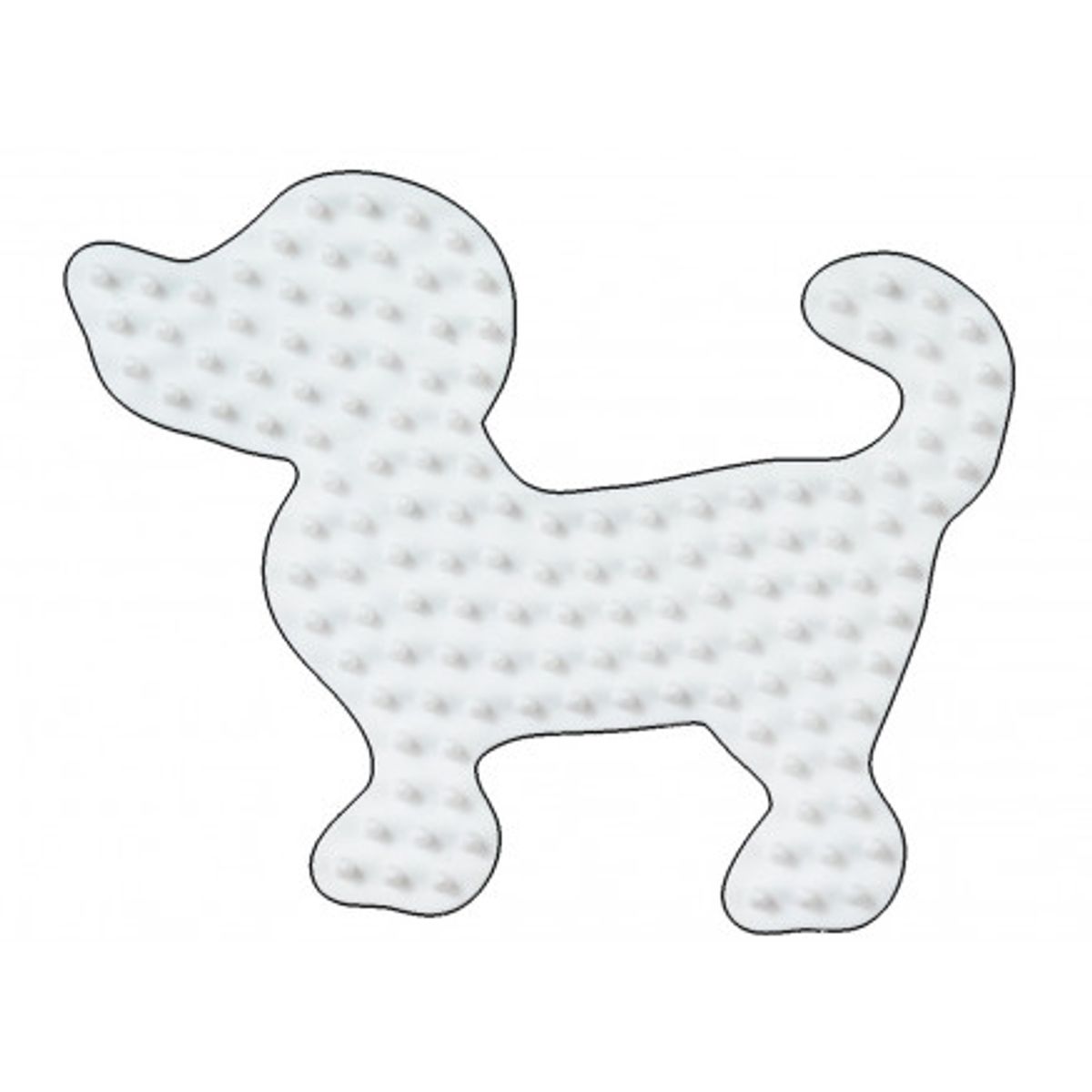 Hama Midi Perleplade Hund Lille Hvid 9,5x7,5cm - 1 stk