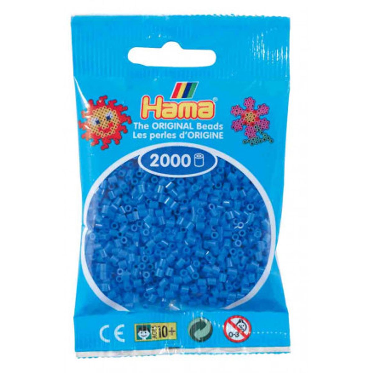 Hama Mini Perler 501-09 Lyseblå - 2000 stk