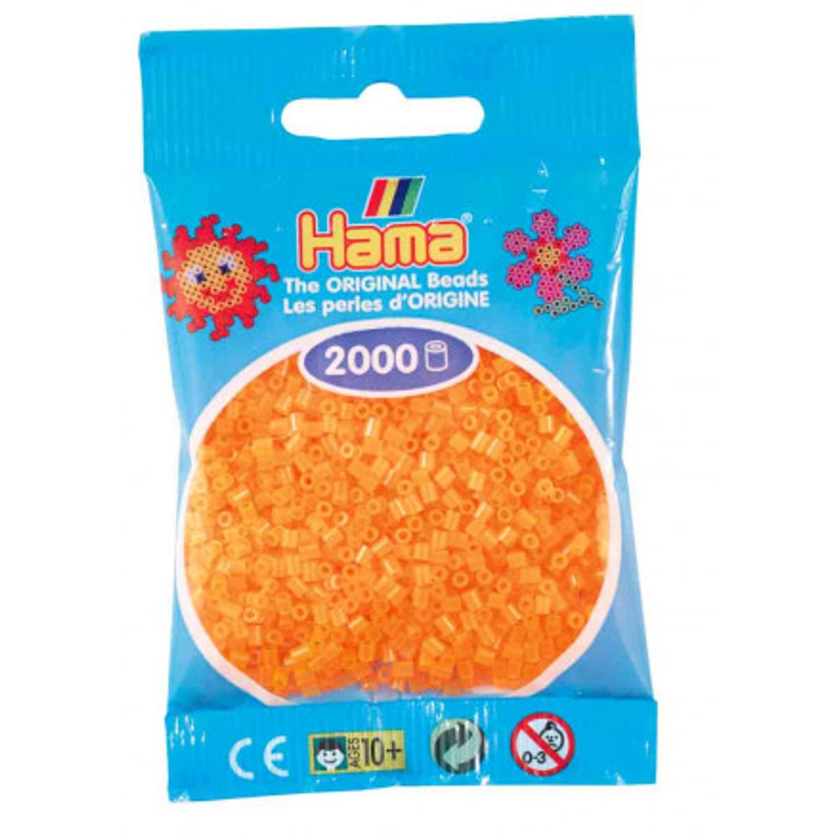 Hama Mini Perler 501-38 Neon Orange - 2000 stk