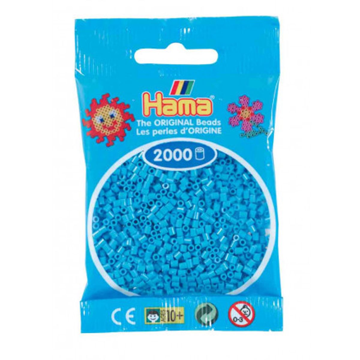 Hama Mini Perler 501-49 Azurblå - 2000 stk