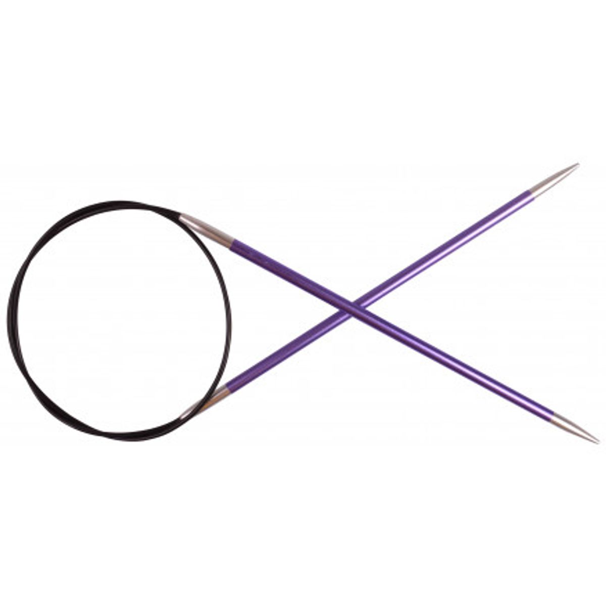 KnitPro Zing Rundpinde Aluminium 60cm 3,75mm / 23.6in US5 Amethyst