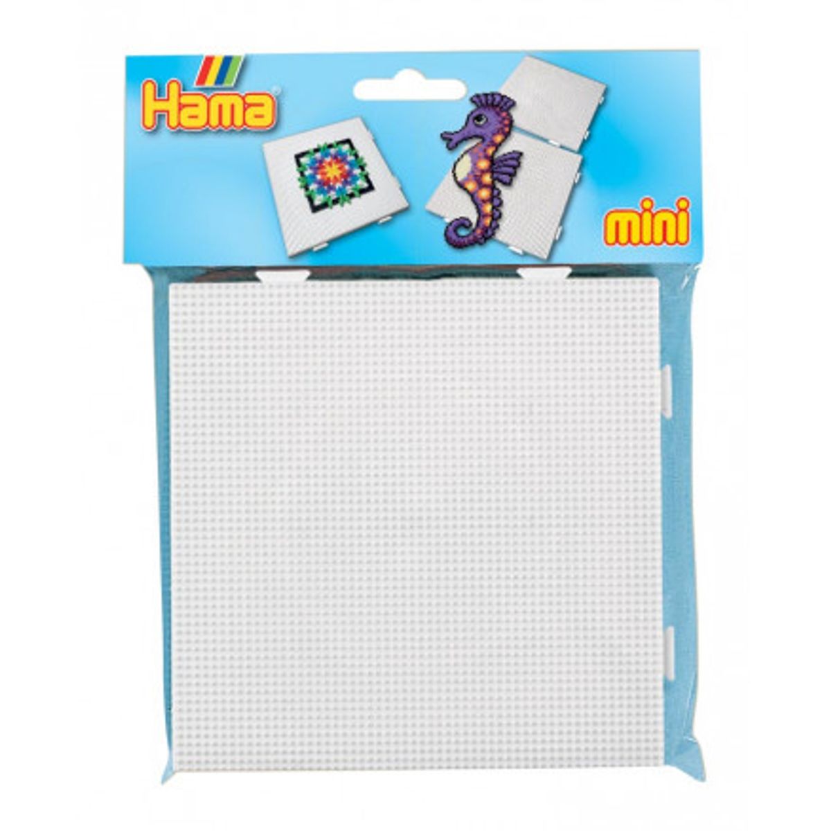 Hama Mini Pose 5201 Samleplade Firkant perleplade Hvid 14x14cm - 2 stk