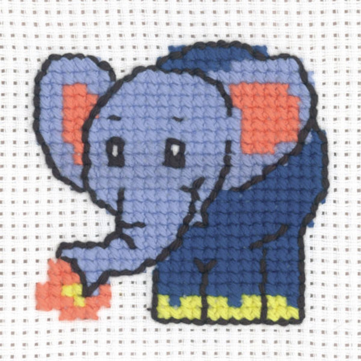 Permin Broderikit Aida Elefant 8x8cm