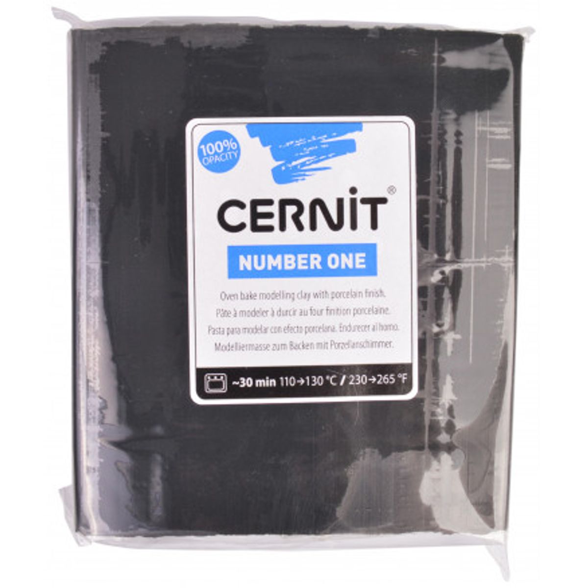 Cernit Modellervoks Unicolor 041 Sort 250g