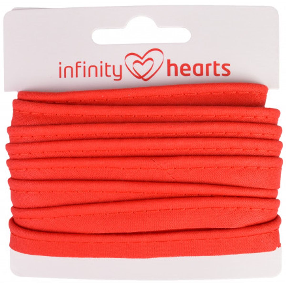 Infinity Hearts Pipingbånd Bomuld 11mm 04 Rød - 5m