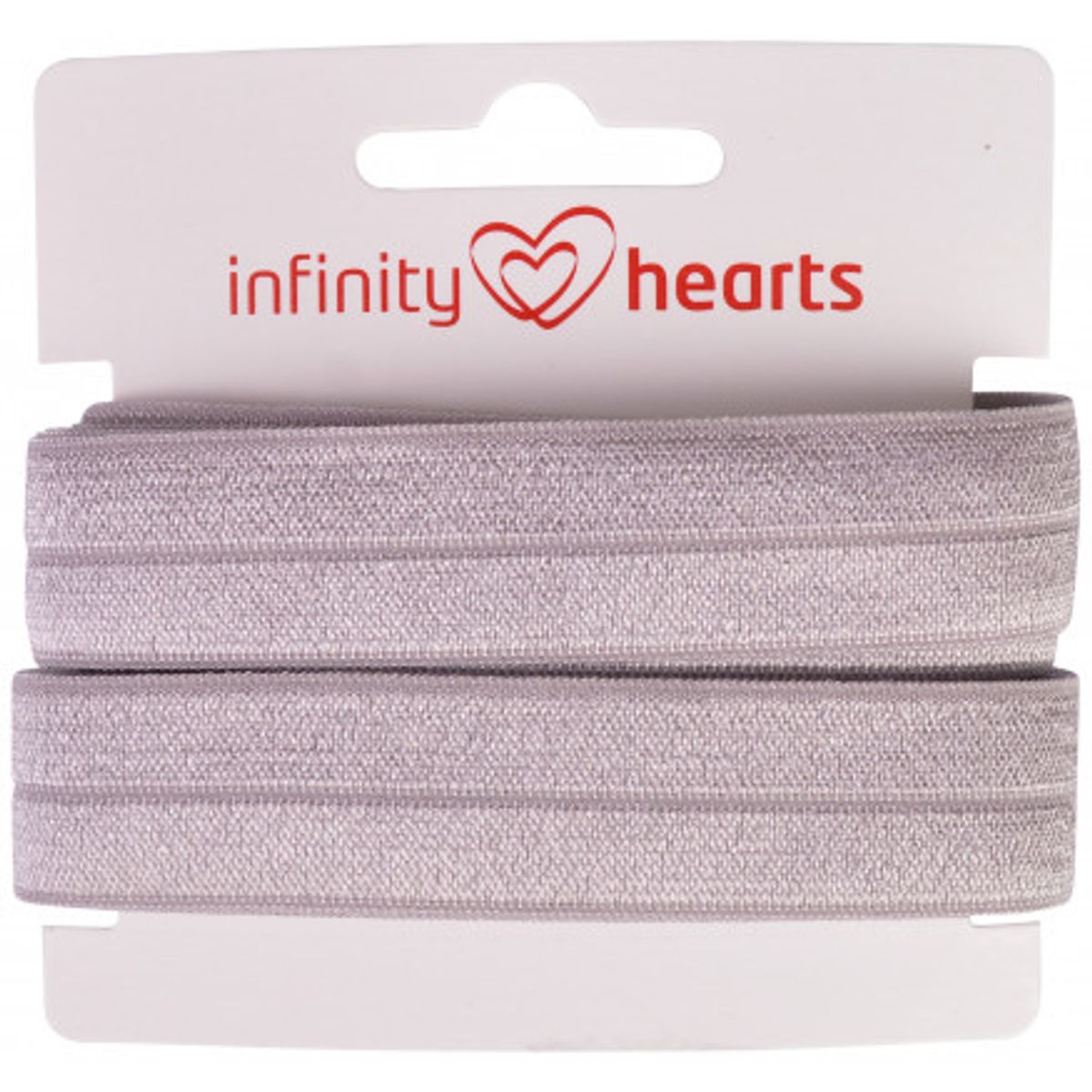 Infinity Hearts Foldeelastik 20mm 012 Grå - 5m