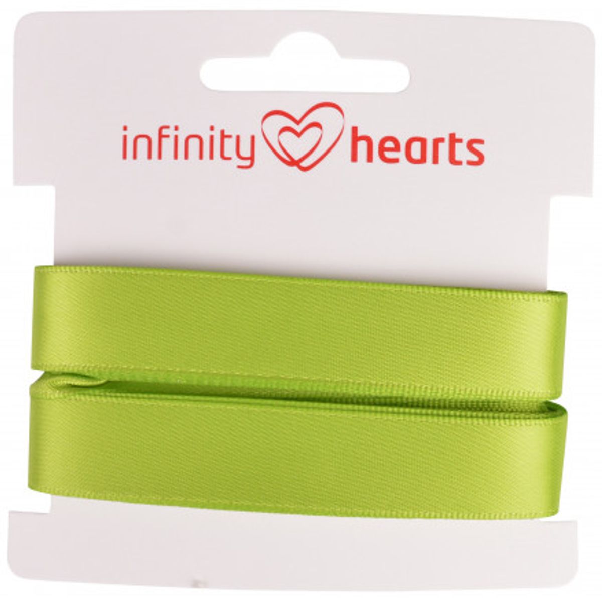 Infinity Hearts Satinbånd Dobbeltsidet 15mm 551 Grøn - 5m