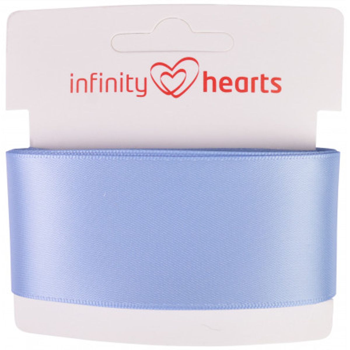 Infinity Hearts Satinbånd Dobbeltsidet 38mm 333 Lyseblå - 5m