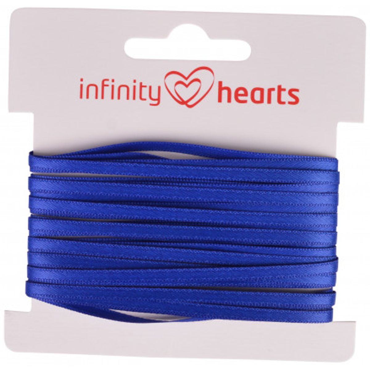 Infinity Hearts Satinbånd Dobbeltsidet 3mm 329 Marineblå - 5m